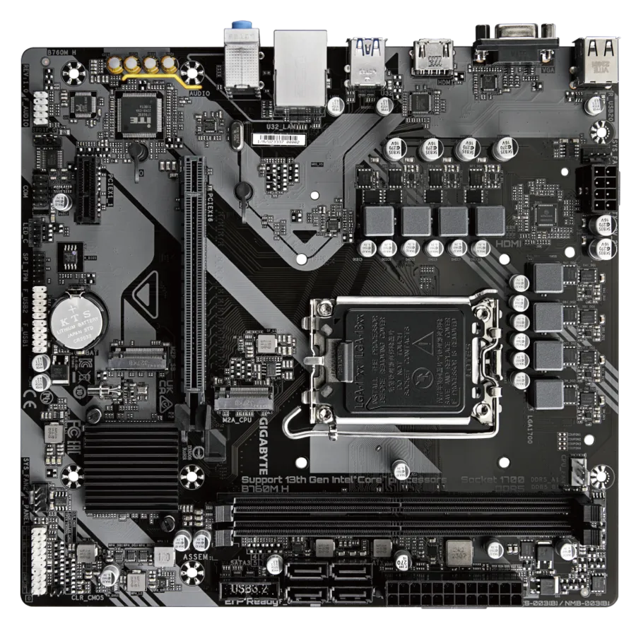 Gigabyte B760M H DDR5 Motherboard For Intel 12th | 13th | 14th Gen view 3